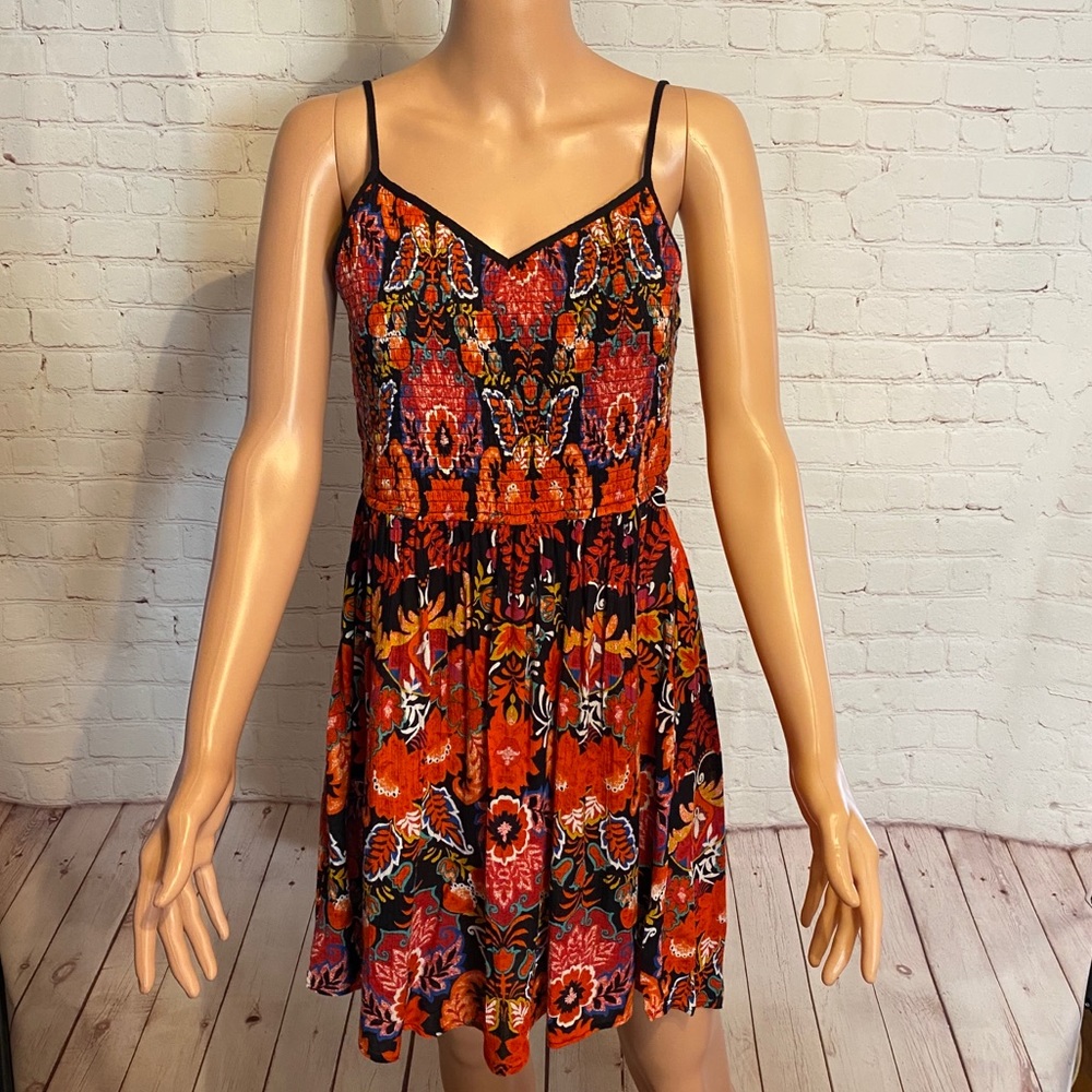 Band of Gypsies black, orange, & red boho dress size mediun - Picture 2 of 16